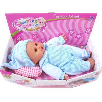 12 &quot;Stuff Body Sleeping Baby Doll con Sonidos